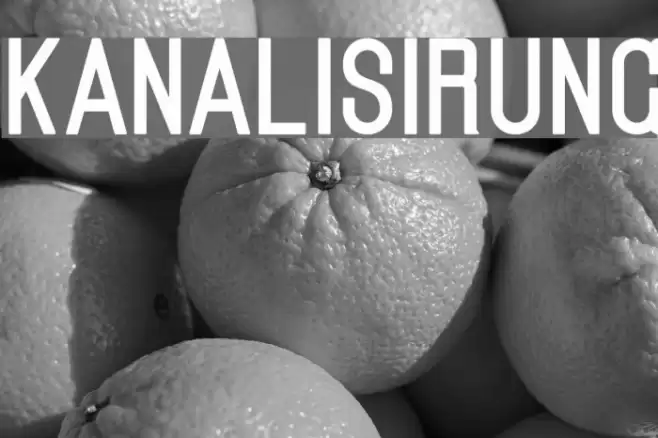 Kanalisirung Font examples