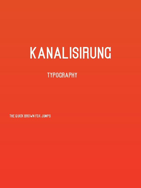 Kanalisirung Poster