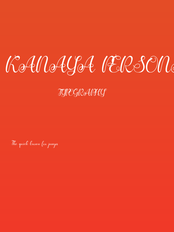 Kanaya Personal Use Poster