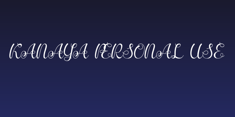 Kanaya Personal Use Social Header