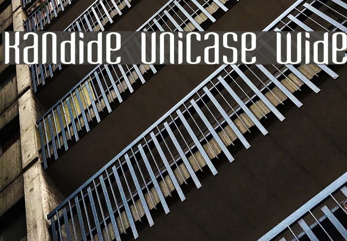 Kandide Unicase Wide Font examples