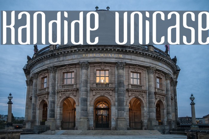 Kandide Unicase Font examples