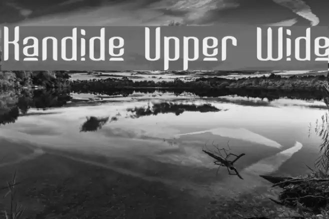 Kandide Upper Wide Font examples