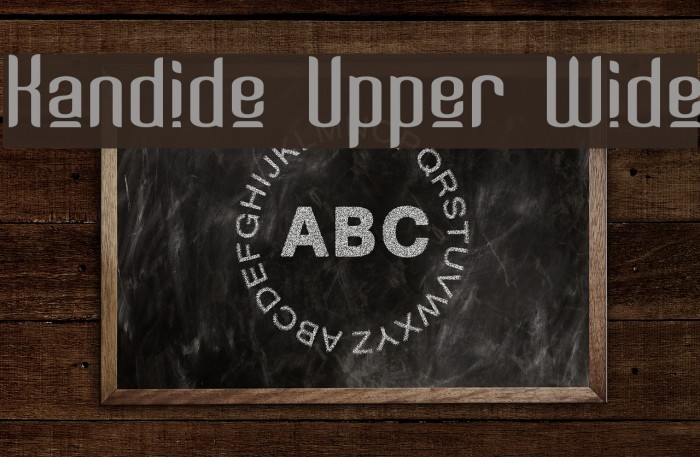 Kandide Upper Wide Font examples