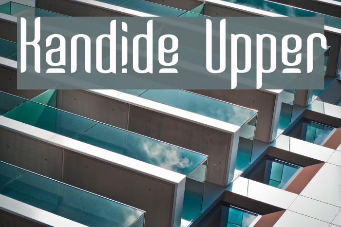 Kandide Upper Font examples
