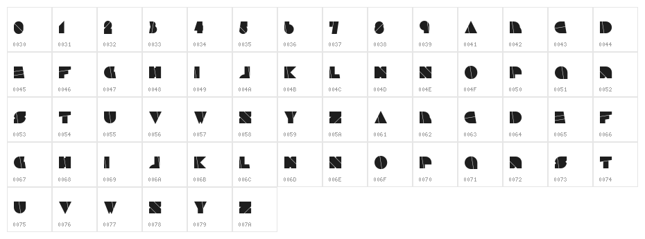 Kandinsky Heavy Character Map