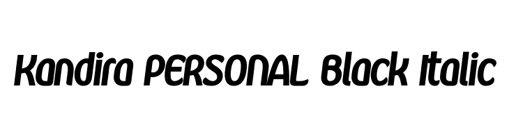 Kandira PERSONAL Black Italic  font caratteri gratis