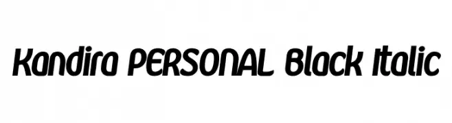 Kandira PERSONAL Black Italic  baixar fontes gratis