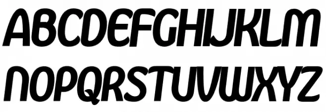 Kandira PERSONAL Black Italic Fonte MAIÚSCULAS
