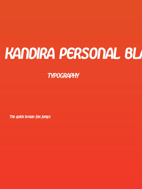 Kandira PERSONAL Black Italic Poster