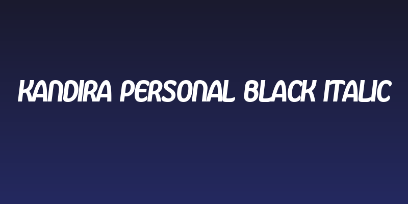 Kandira PERSONAL Black Italic Social Header