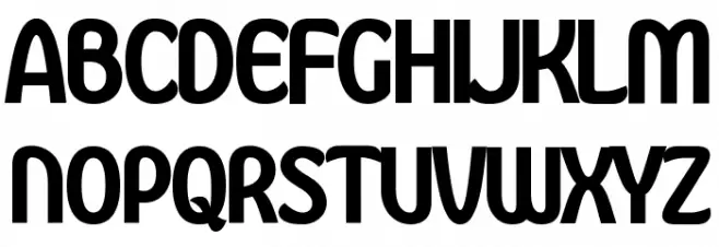 Kandira PERSONAL Black Font UPPERCASE