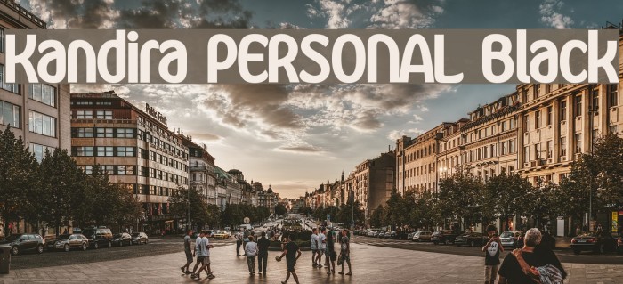 Kandira PERSONAL Black Font examples