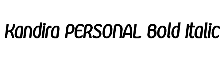 Kandira PERSONAL Bold Italic  नि: शुल्क फ़ॉन्ट्स डाउनलोड