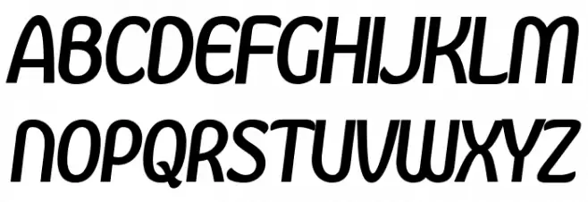 Kandira PERSONAL Bold Italic Polices MAJUSCULES