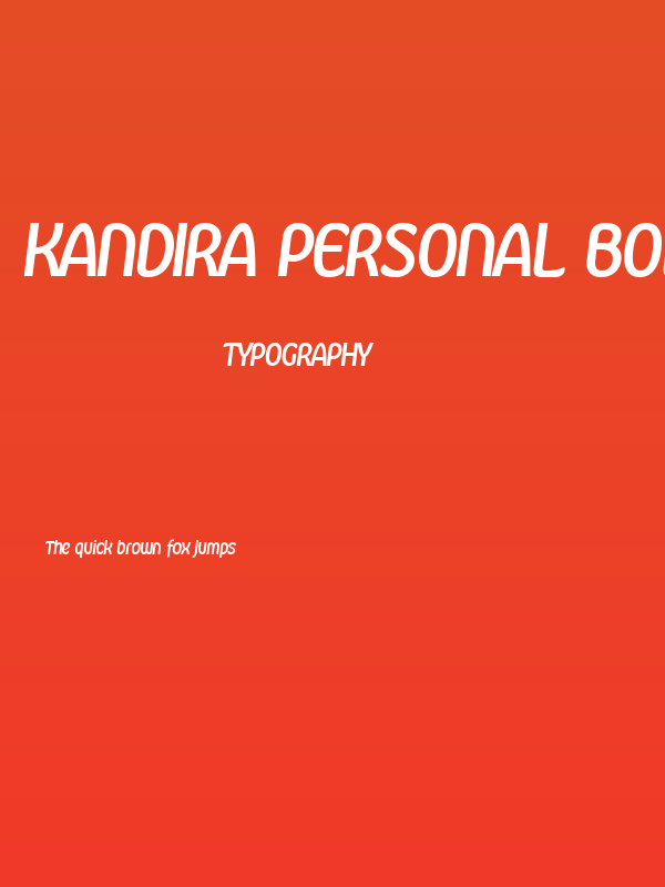 Kandira PERSONAL Bold Italic Poster