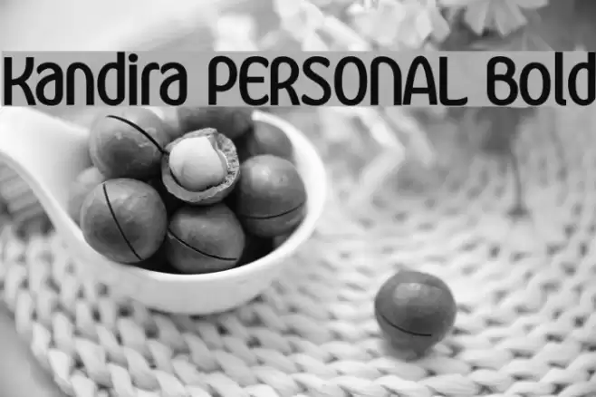 Kandira PERSONAL Bold Font examples