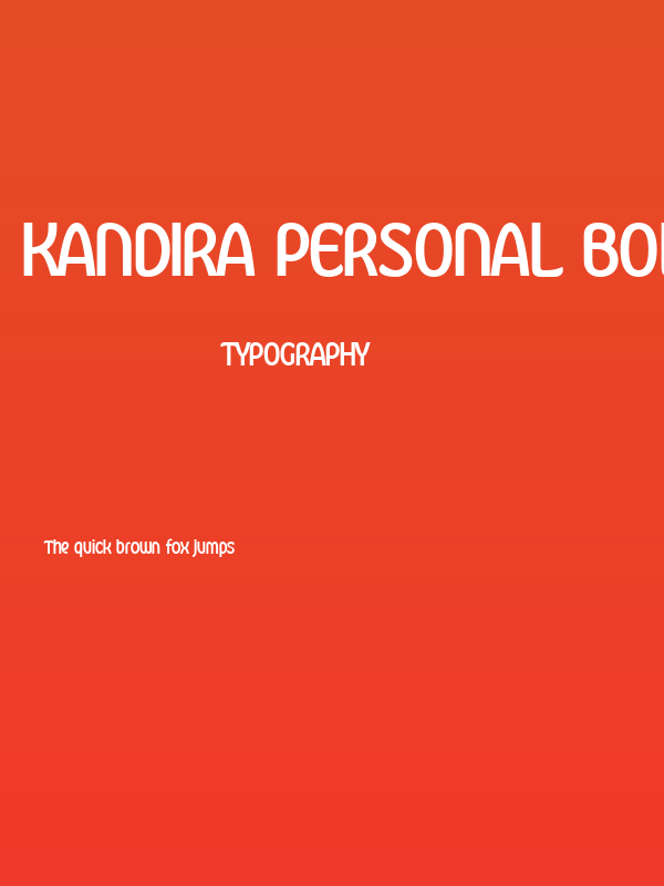 Kandira PERSONAL Bold Poster