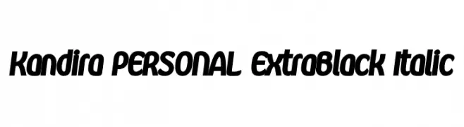 Kandira PERSONAL ExtraBlack Italic  baixar fontes gratis