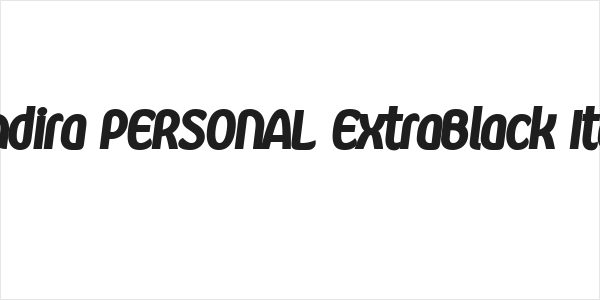 Kandira PERSONAL ExtraBlack Italic Logo