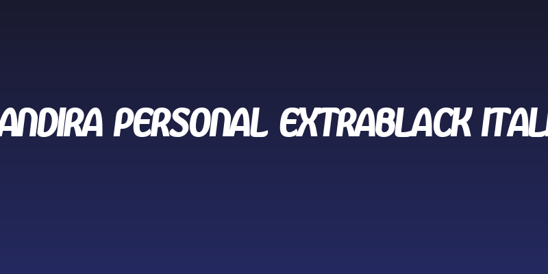 Kandira PERSONAL ExtraBlack Italic Social Header