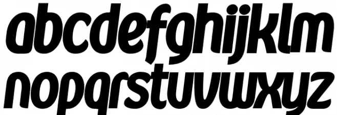 Kandira PERSONAL ExtraBlack Italic Caratteri MINUSCOLO