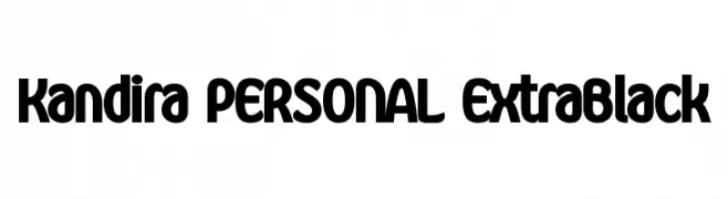 Kandira PERSONAL ExtraBlack  Frei Schriftart Herunterladen