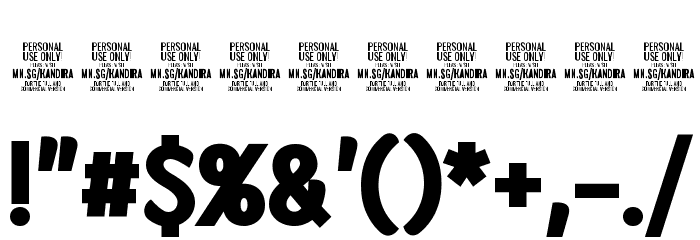 Kandira PERSONAL ExtraBlack Font OTHER CHARS