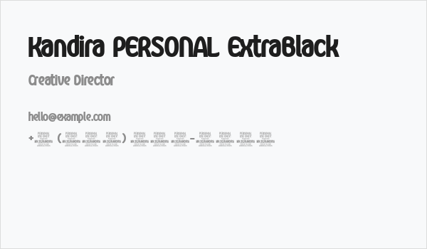 Kandira PERSONAL ExtraBlack Business Card