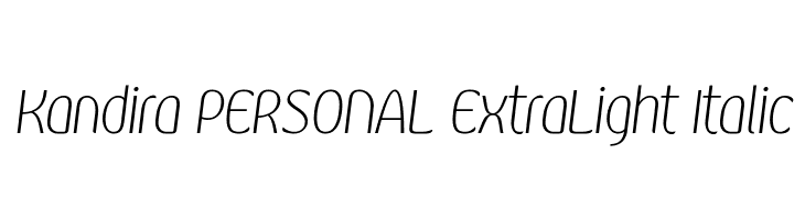Kandira PERSONAL ExtraLight Italic  لخطوط تنزيل