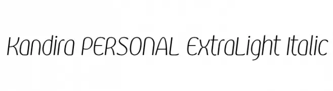 Kandira PERSONAL ExtraLight Italic  baixar fontes gratis