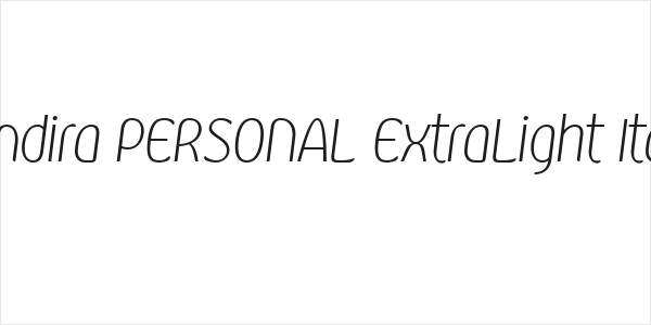Kandira PERSONAL ExtraLight Italic Logo