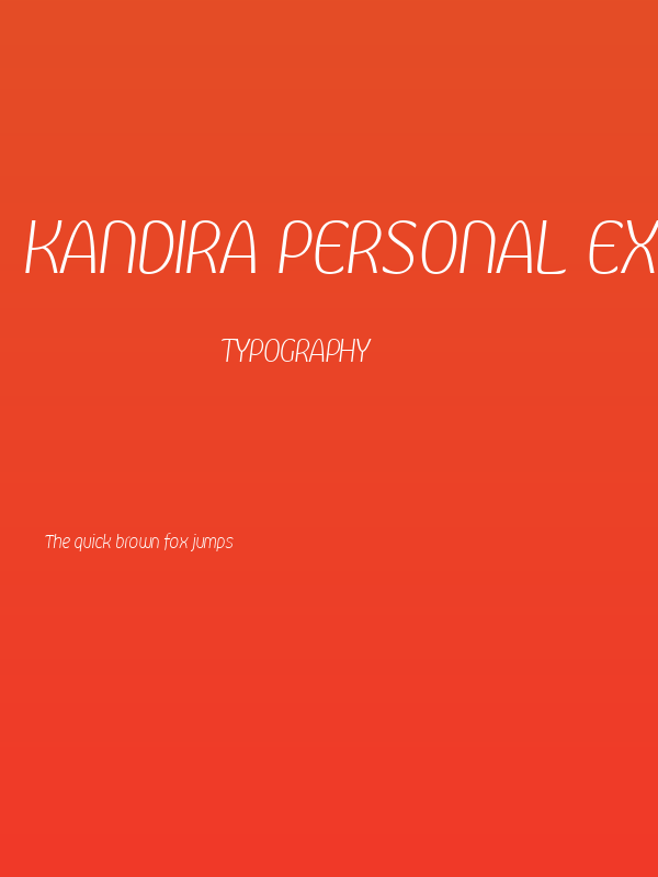 Kandira PERSONAL ExtraLight Italic Poster