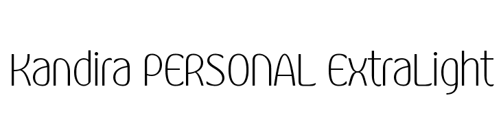 Kandira PERSONAL ExtraLight  免费字体下载