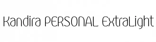 Kandira PERSONAL ExtraLight  baixar fontes gratis