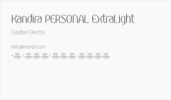 Kandira PERSONAL ExtraLight Business Card