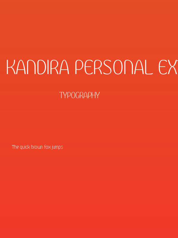 Kandira PERSONAL ExtraLight Poster