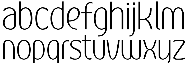 Kandira PERSONAL ExtraLight Font LOWERCASE