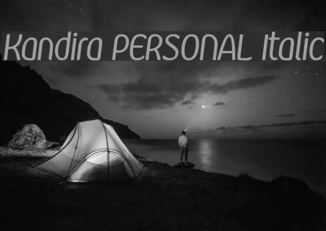 Kandira PERSONAL Italic Font examples