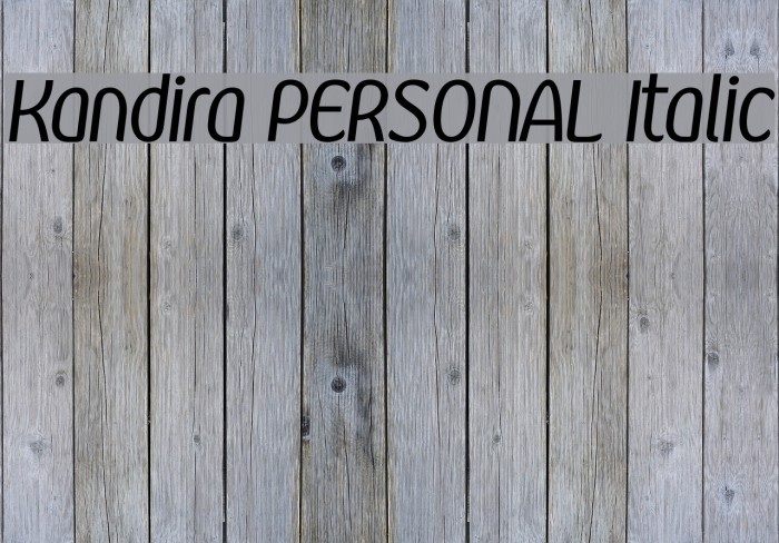 Kandira PERSONAL Italic Example 3