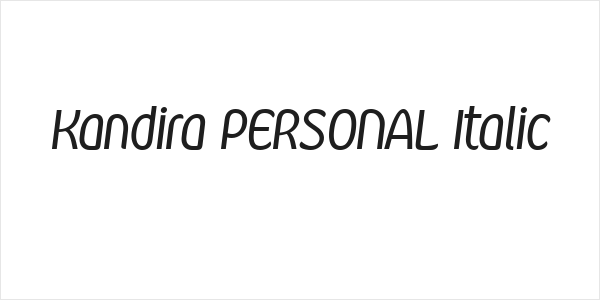 Kandira PERSONAL Italic Logo
