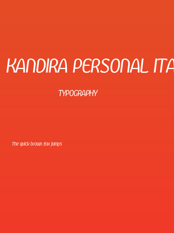 Kandira PERSONAL Italic Poster