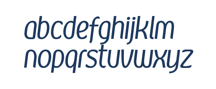 Kandira PERSONAL Italic Lowercase