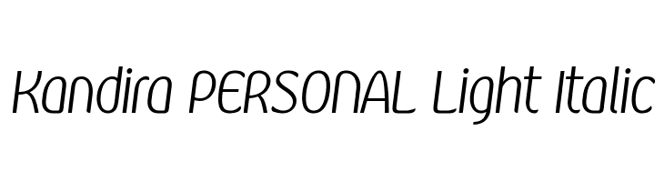 Kandira PERSONAL Light Italic  Fuentes Gratis Descargar