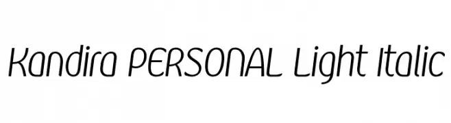 Kandira PERSONAL Light Italic  Frei Schriftart Herunterladen