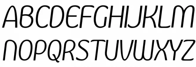 Kandira PERSONAL Light Italic Шрифта ВЕРХНИЙ