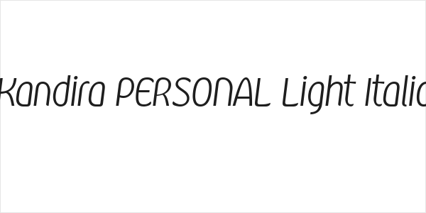 Kandira PERSONAL Light Italic Logo