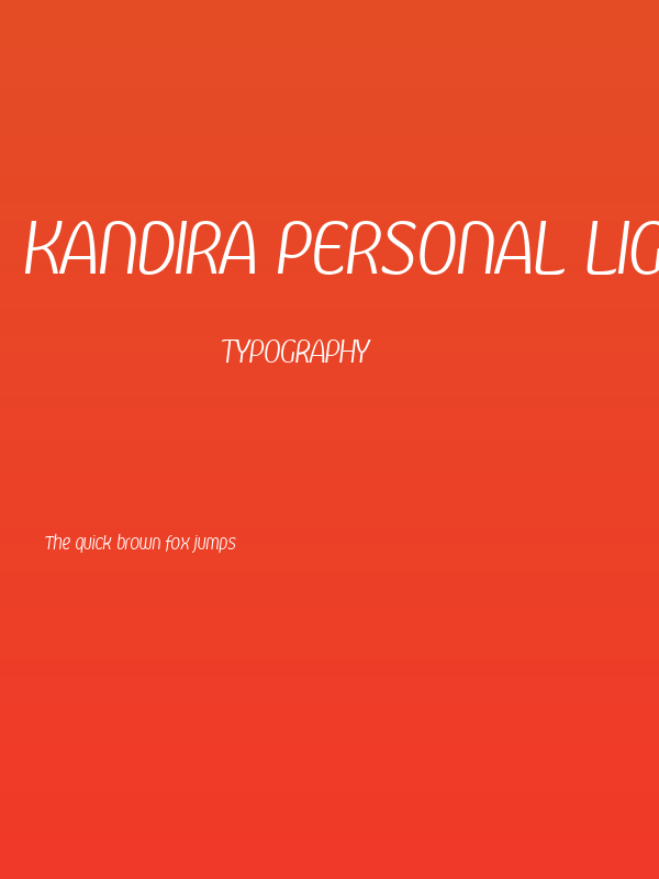 Kandira PERSONAL Light Italic Poster