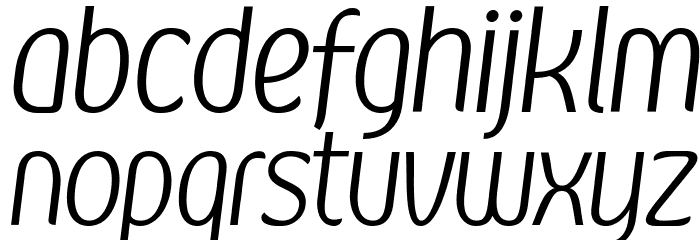 Kandira PERSONAL Light Italic Font LOWERCASE