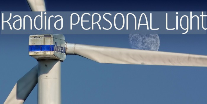 Kandira PERSONAL Light Font examples